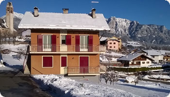 Vista invernale Carano in Val di Fiemme Trentino Dolomiti